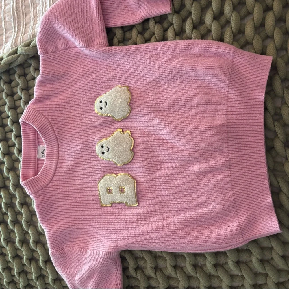 Pink Ribbed Knit Sweater - Picture 2 of 2